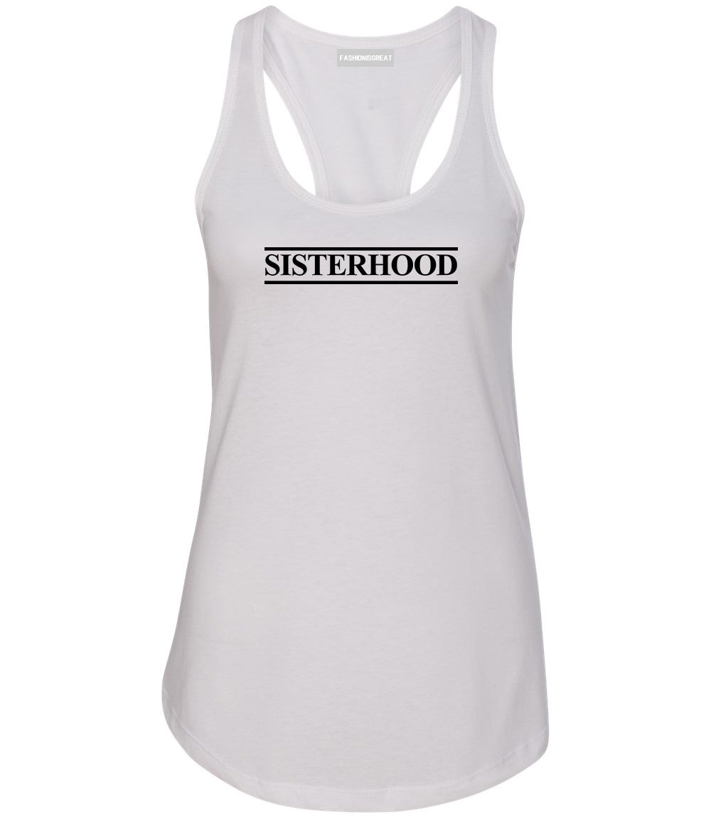 Sisterhood White Womens Racerback Tank Top