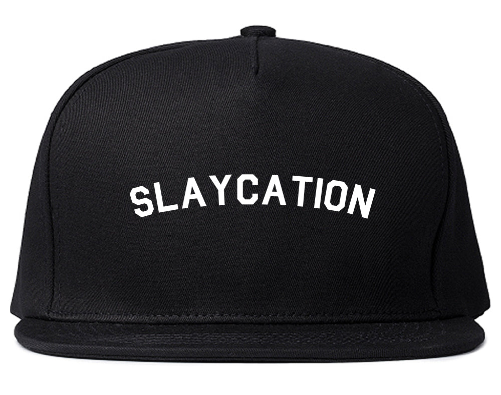 Slaycation Slay Vacation Black Snapback Hat