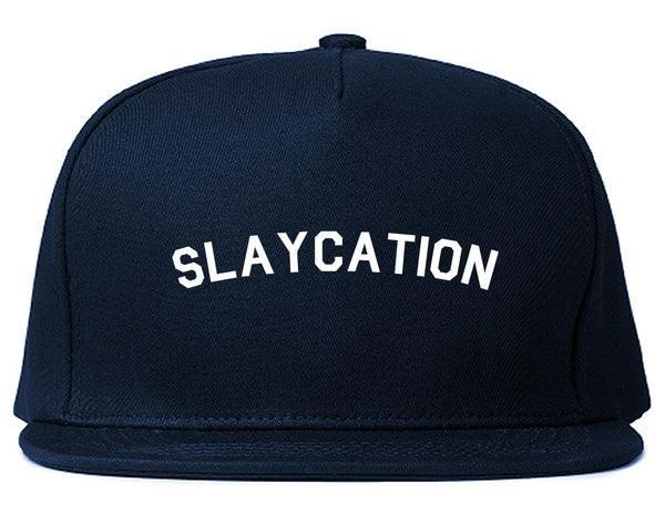 Slaycation Slay Vacation Blue Snapback Hat