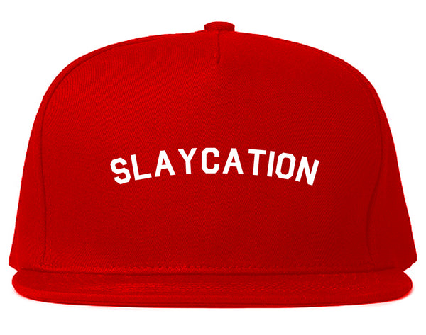 Slaycation Slay Vacation Red Snapback Hat