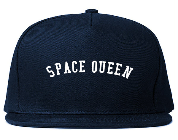 Space Queen Weed Leaf 420 Snapback Hat Blue