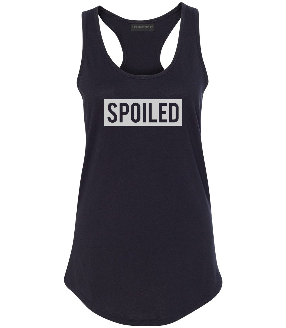 Spoiled Box Womens Racerback Tank Top Black