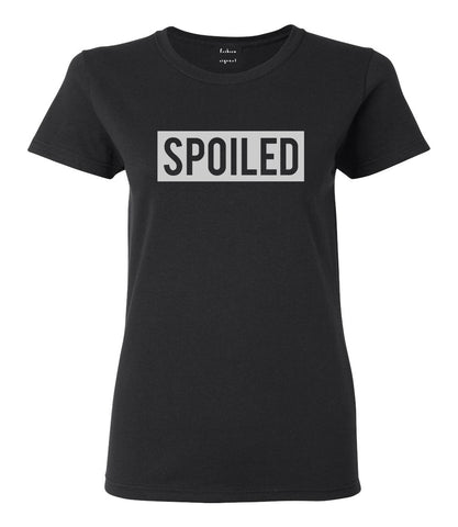 Spoiled Box Womens Graphic T-Shirt Black