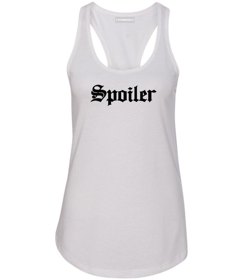 Spoiler Goth Womens Racerback Tank Top White