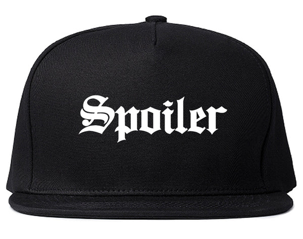 Spoiler Goth Snapback Hat Black