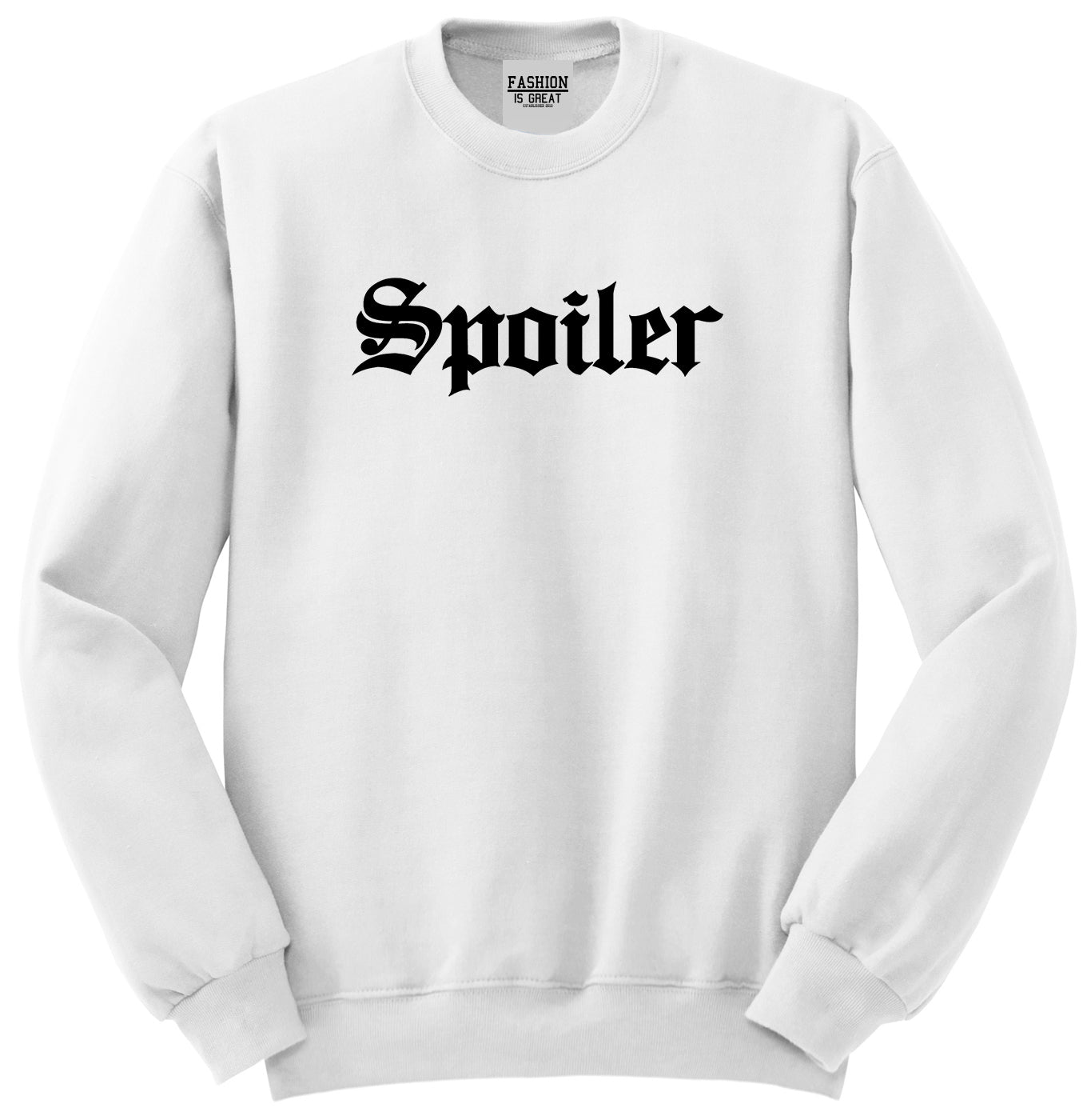 Spoiler Goth Unisex Crewneck Sweatshirt White