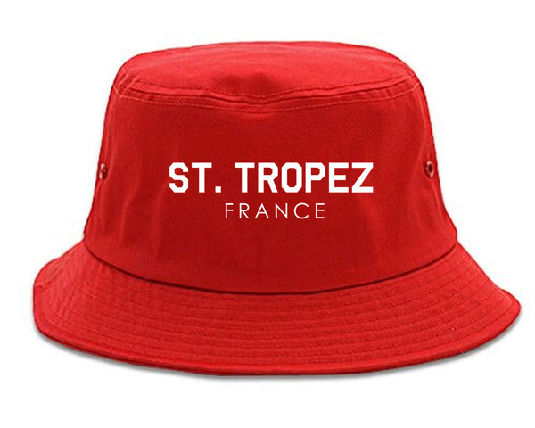 St Tropez France Bucket Hat Red