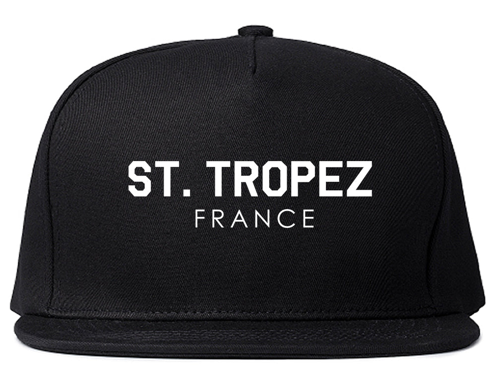 St Tropez France Snapback Hat Black