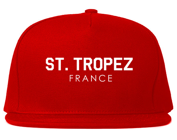 St Tropez France Snapback Hat Red