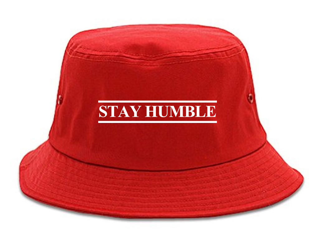 Stay Humble Lines red Bucket Hat