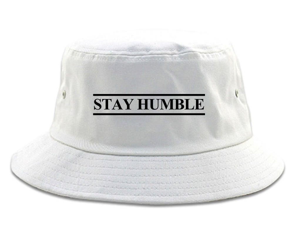 Stay Humble Lines white Bucket Hat