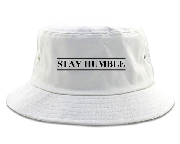 Stay Humble Lines white Bucket Hat