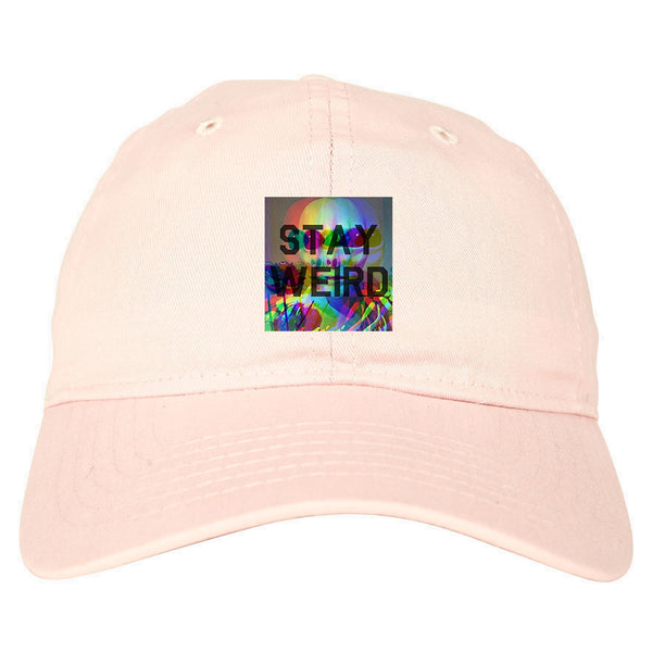 Stay Weird Alien Psychedelic pink dad hat