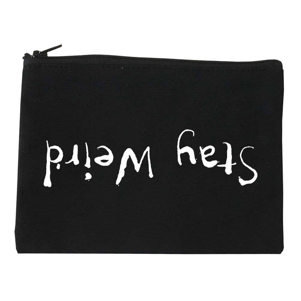 Stay Weird Upside Down Makeup Bag Red