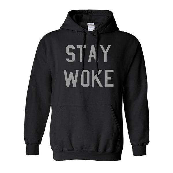 Stay Woke Pullover Hoodie Black