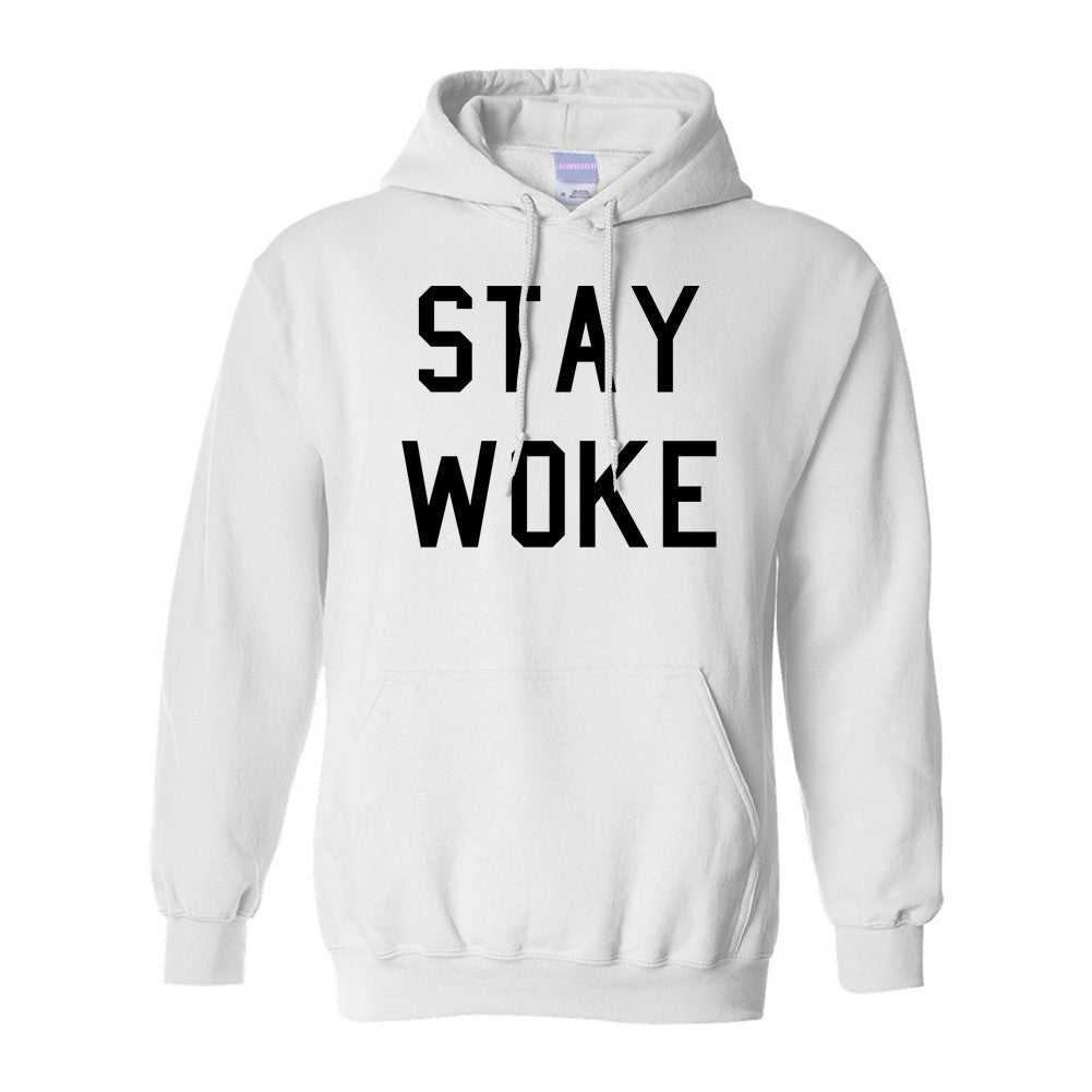 Stay Woke Pullover Hoodie White