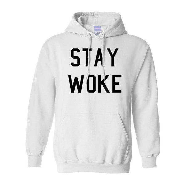 Stay Woke Pullover Hoodie White