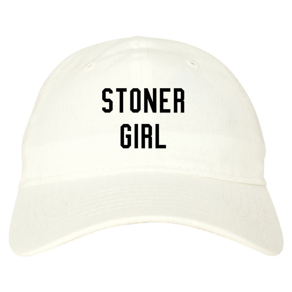 Stoner Girl Dad Hat White