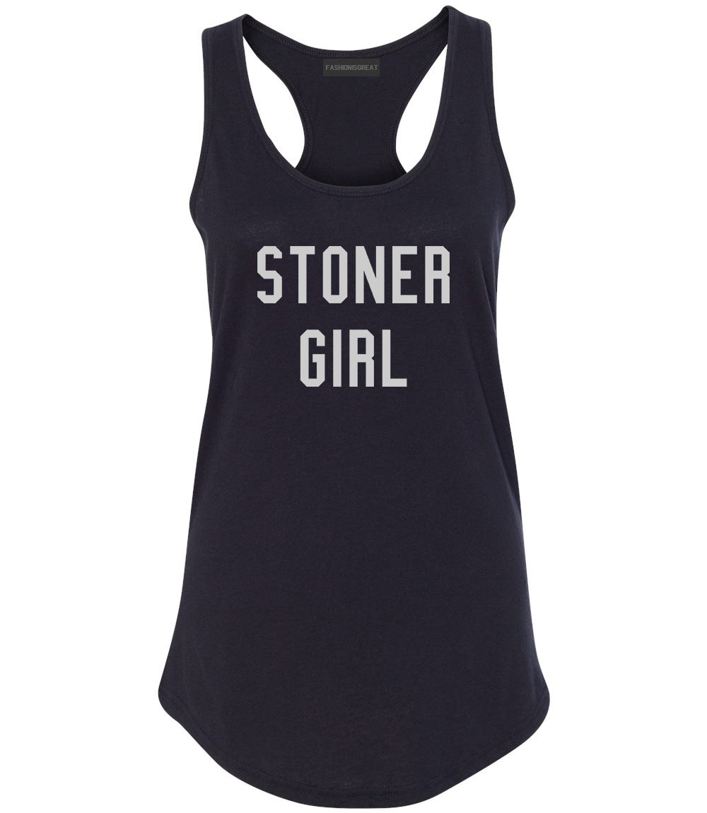 Stoner Girl Womens Racerback Tank Top Black