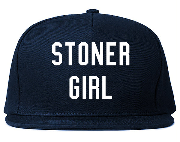 Stoner Girl Snapback Hat Blue