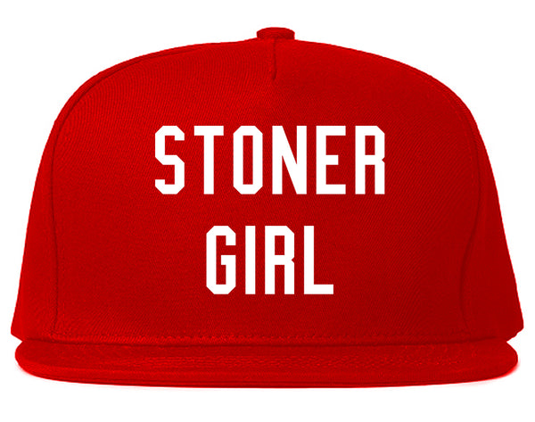 Stoner Girl Snapback Hat Red