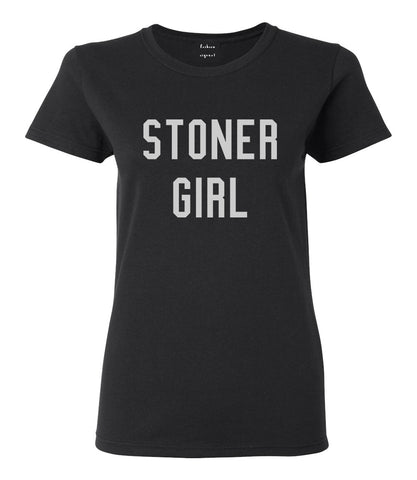 Stoner Girl Womens Graphic T-Shirt Black