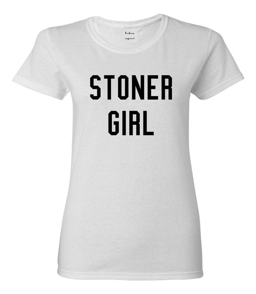 Stoner Girl Womens Graphic T-Shirt White
