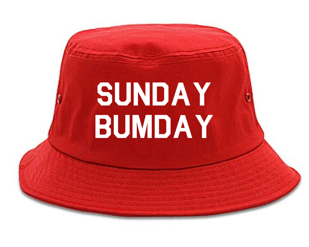 Sunday Bumday Laundry Red Bucket Hat