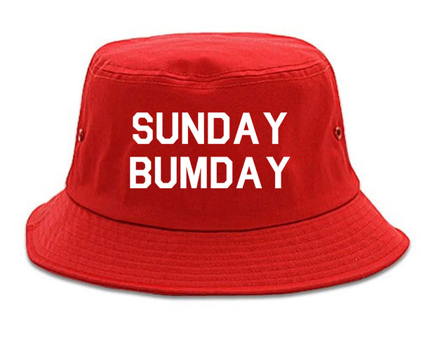 Sunday Bumday Laundry Red Bucket Hat
