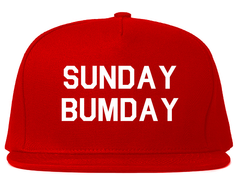 Sunday Bumday Laundry Red Snapback Hat