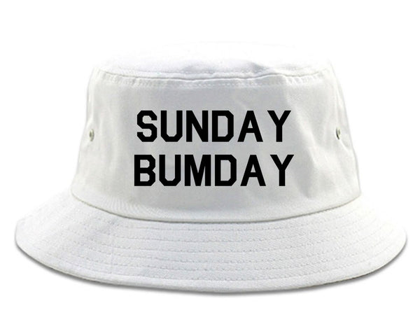 Sunday Bumday Laundry White Bucket Hat