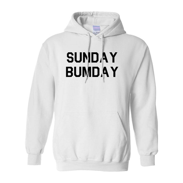 Sunday Bumday Laundry White Pullover Hoodie