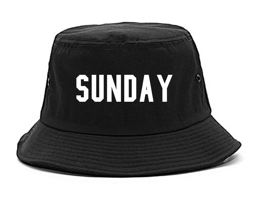 Sunday Days Of The Week black Bucket Hat