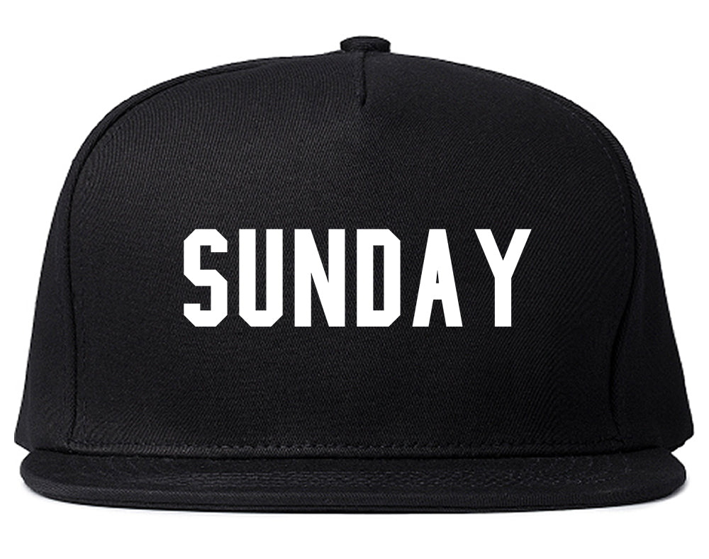 Sunday Days Of The Week Black Snapback Hat