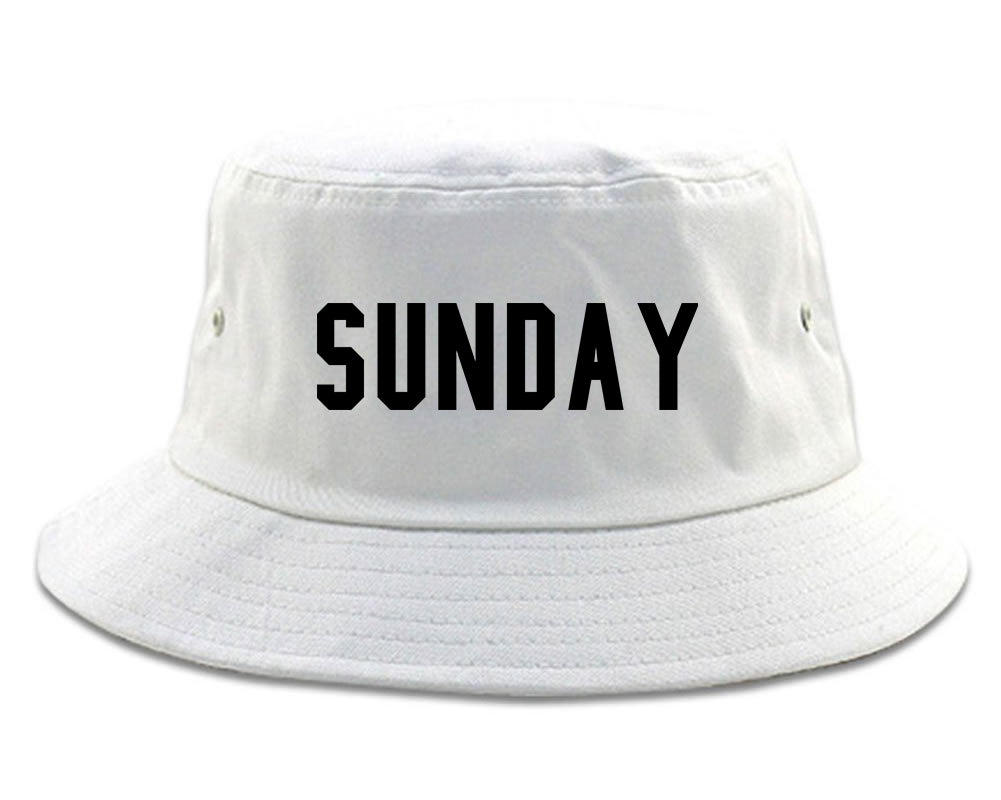 Sunday Days Of The Week white Bucket Hat