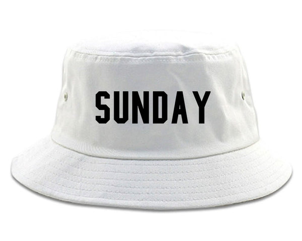 Sunday Days Of The Week white Bucket Hat
