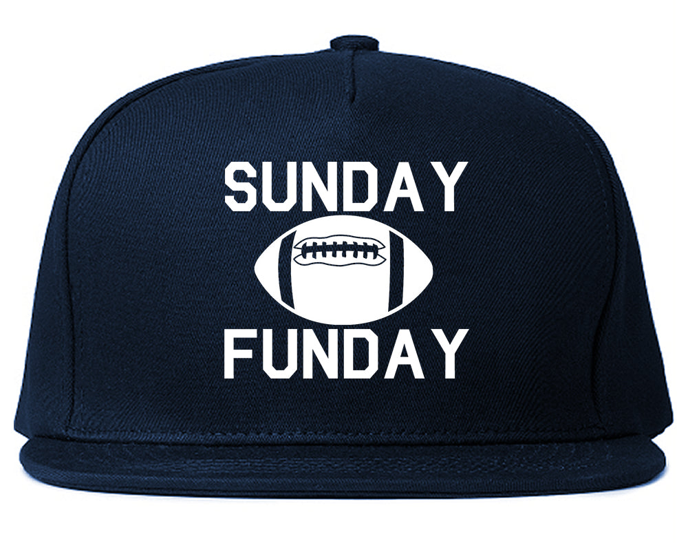 Sunday Funday Football Blue Snapback Hat
