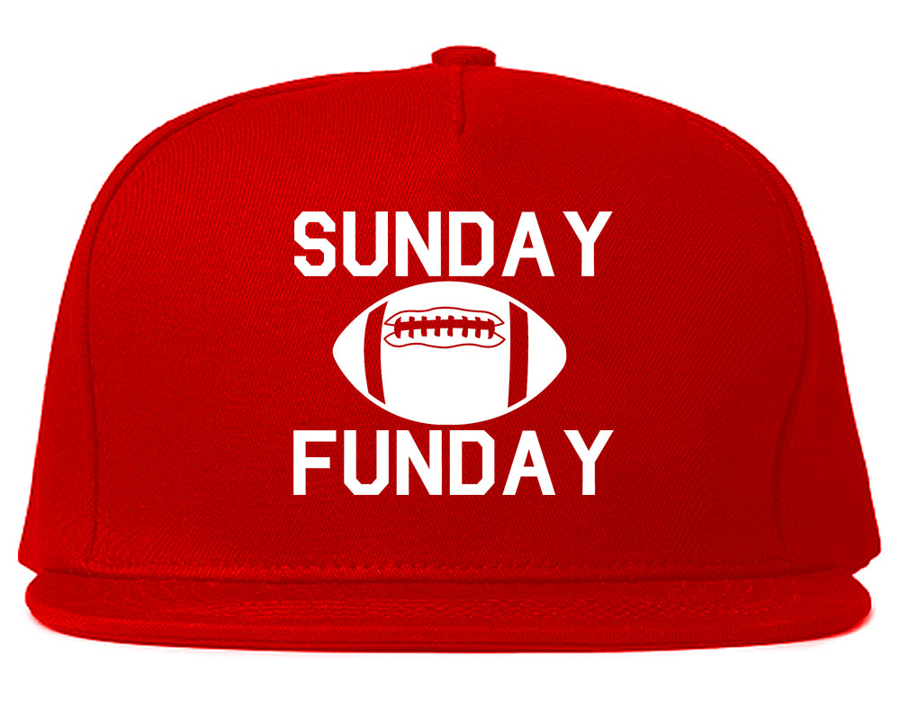 Sunday Funday Football Red Snapback Hat