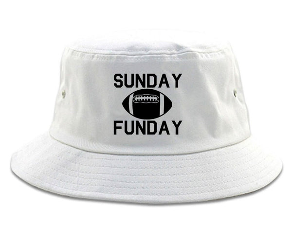 Sunday Funday Football white Bucket Hat