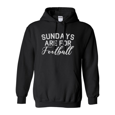 Sundays Are For Football Sports Black Pullover Hoodie