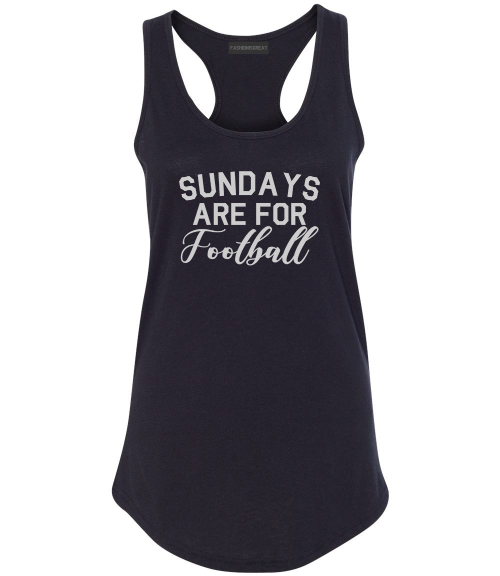 Sundays Are For Football Sports Black Racerback Tank Top