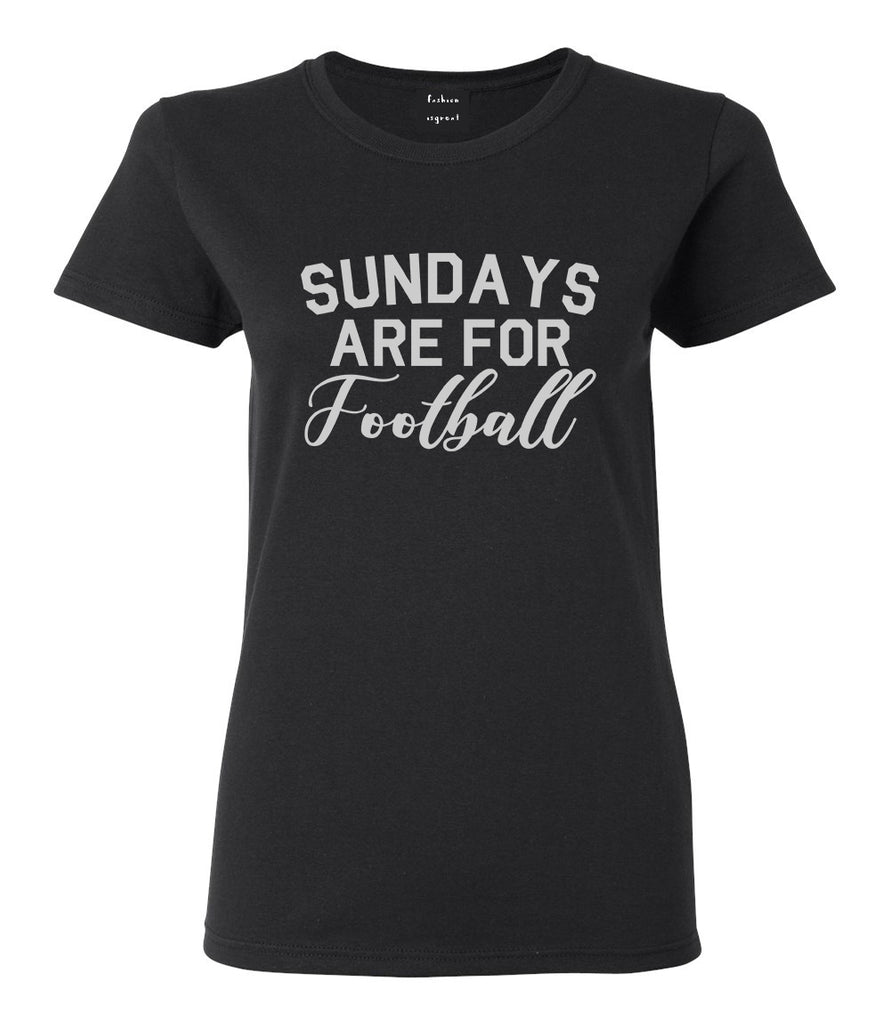 Sundays Are For Football Sports Black T-Shirt