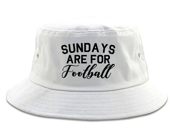 Sundays Are For Football Sports White Bucket Hat