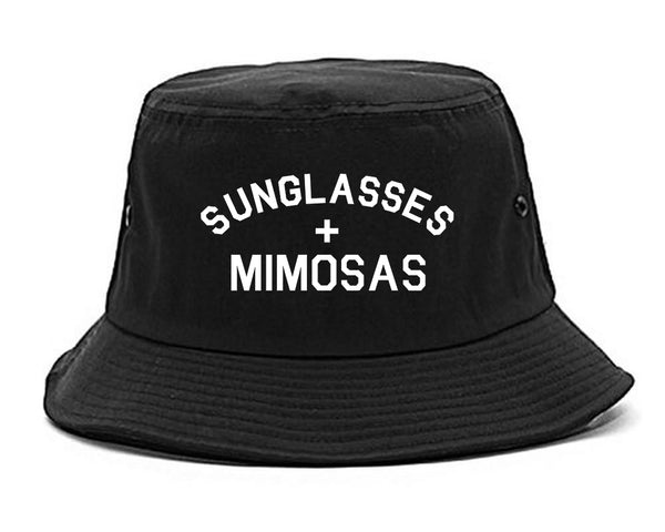 Sunglasses And Mimosas Vacay black Bucket Hat