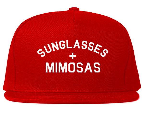 Sunglasses And Mimosas Vacay Red Snapback Hat