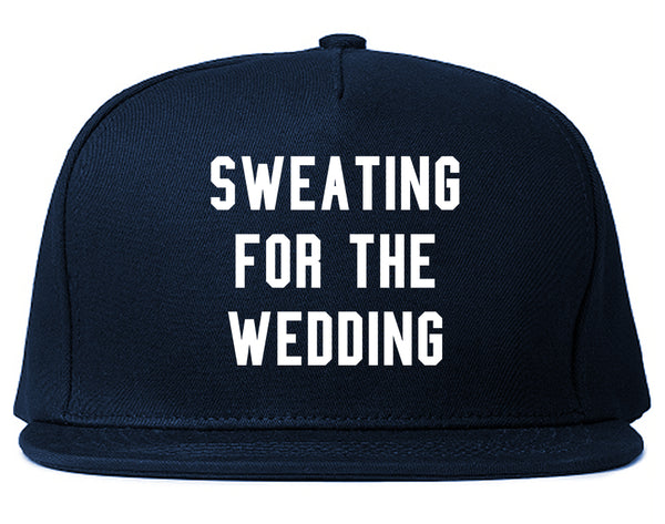 Sweating For The Weddding Bride Blue Snapback Hat