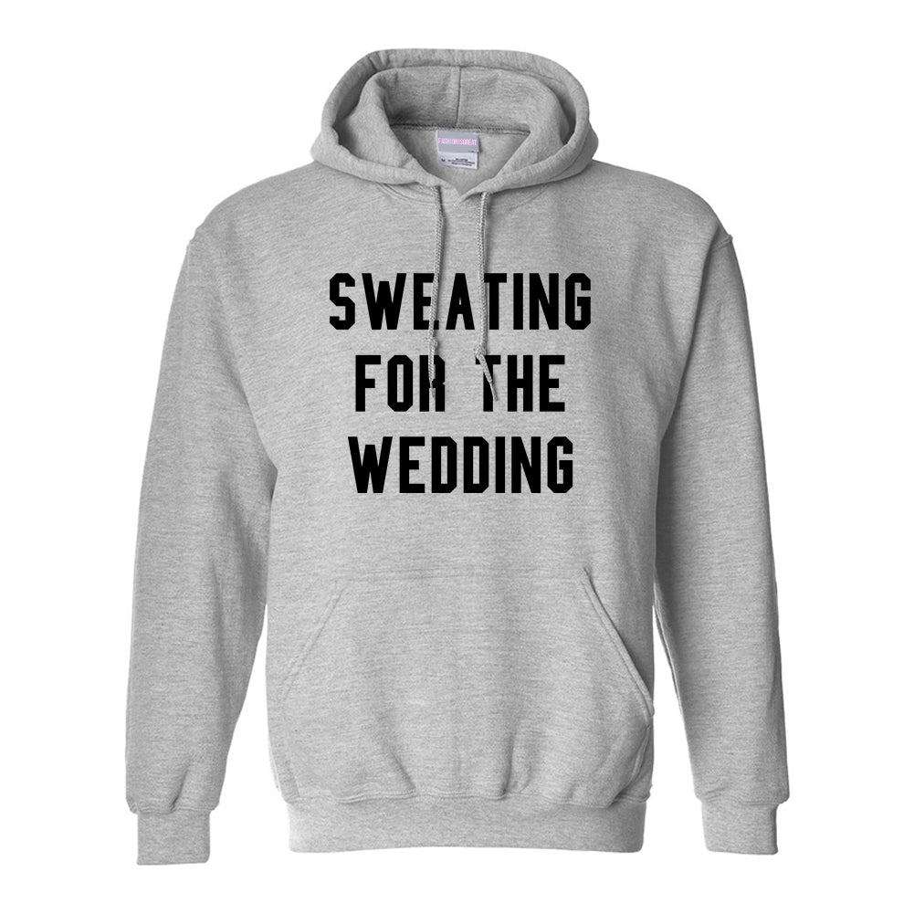 Sweating For The Weddding Bride Grey Womens Pullover Hoodie