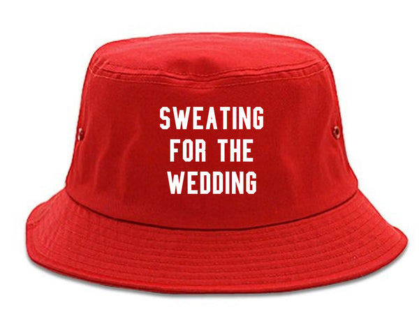 Sweating For The Weddding Bride red Bucket Hat