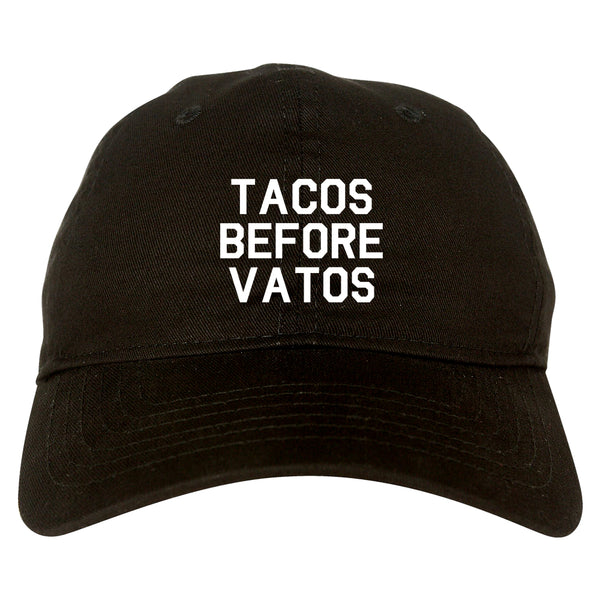 Tacos Before Vatos Funny Black Dad Hat