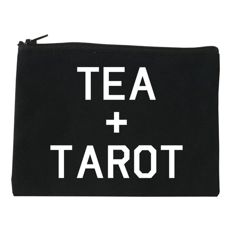 Tea And Tarot Cards black Makeup Bag